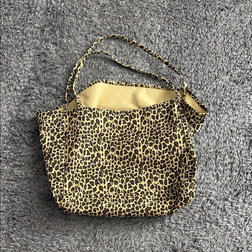Leopard print large tote